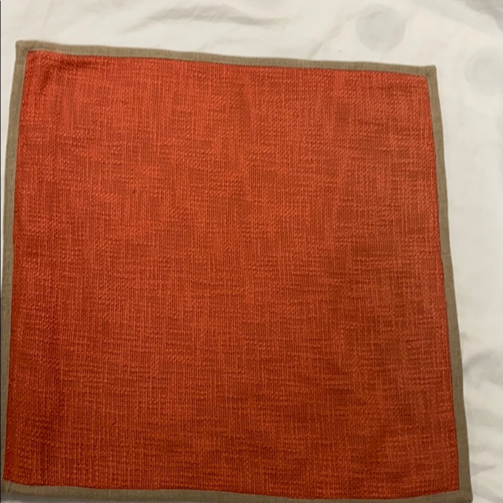 Pottery Barn Rust Woven Pillow Covers set of 2